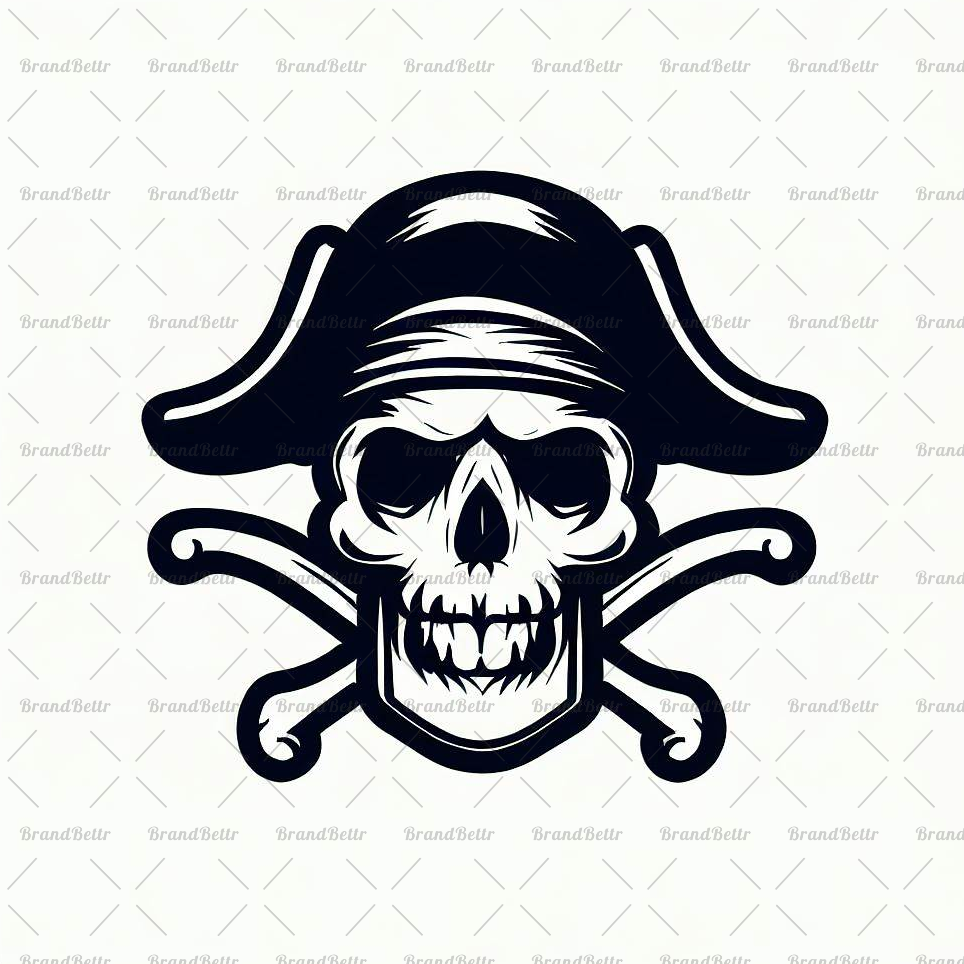 Piratenschädel und gekreuzte Knochen